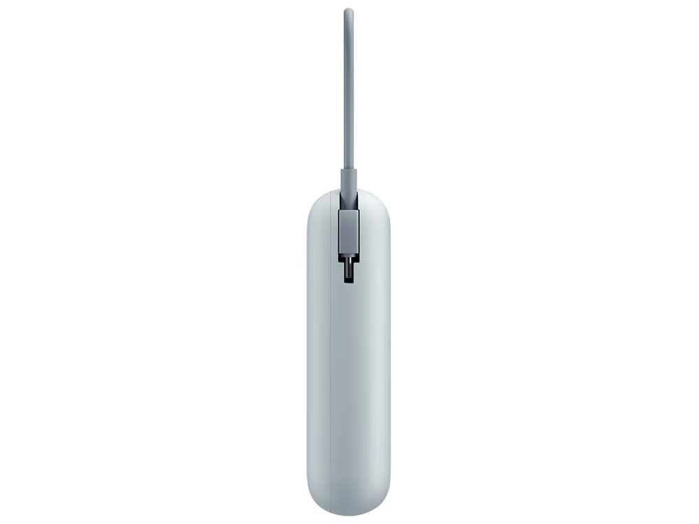 Внешний аккумулятор со встроенным кабелем Mi Power Bank (Integrated Cable), 10000 мАч, голубой лед с логотипом СПб - фото № 3