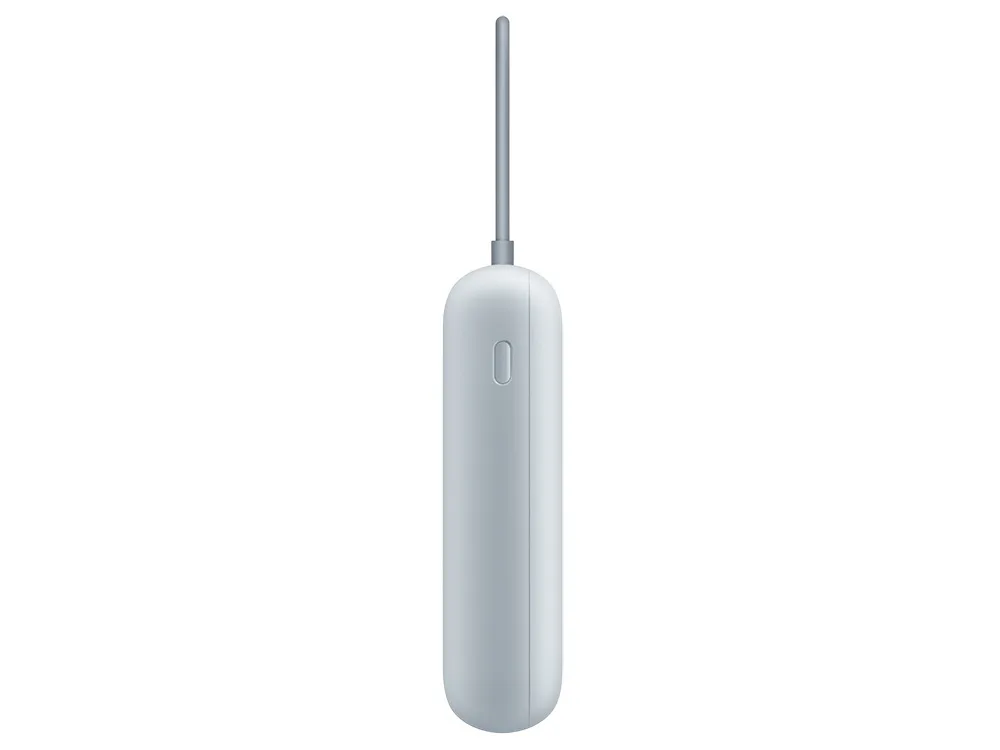 Внешний аккумулятор со встроенным кабелем Mi Power Bank (Integrated Cable), 10000 мАч, голубой лед с логотипом СПб - фото № 4