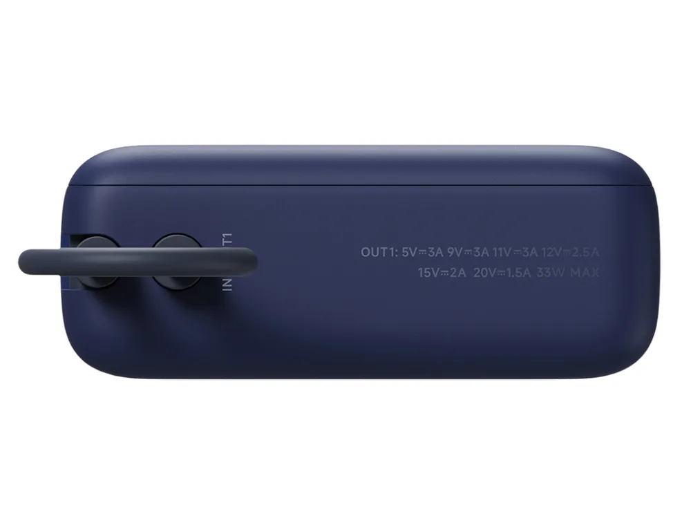 Внешний аккумулятор со встроенным кабелем Xiaomi 33W Power Bank (Integrated Cable), 10000 мАч, синий с логотипом СПб - фото № 5