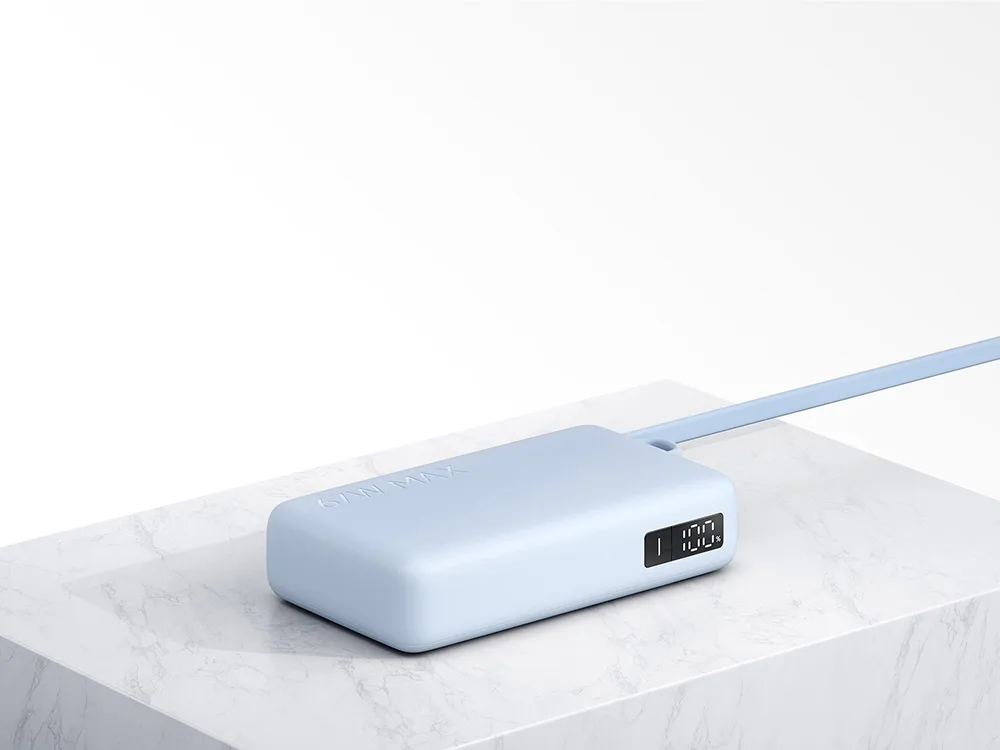 Внешний аккумулятор со встроенным кабелем Xiaomi 67W Power Bank (Integrated Cable), 10000 мАч, голубой с логотипом СПб - фото № 5