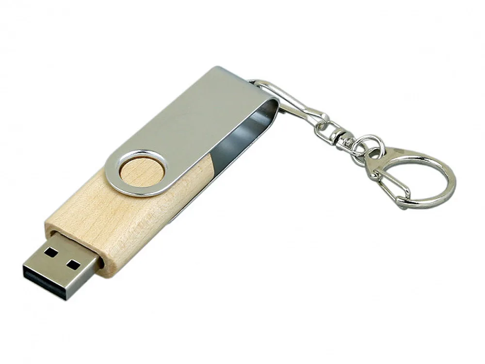 USB 2.0- флешка промо на 16 Гб с поворотным механизмом, натуральный/серебристый, размер 16ГБ с логотипом СПб - фото № 2