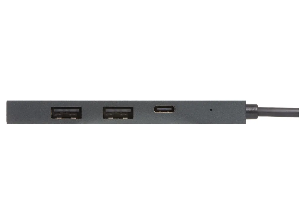 USB-хаб «Command» с коннектором 2-в-1 USB-C и USB-A, 2.0/3.0, черный с логотипом СПб - фото № 5