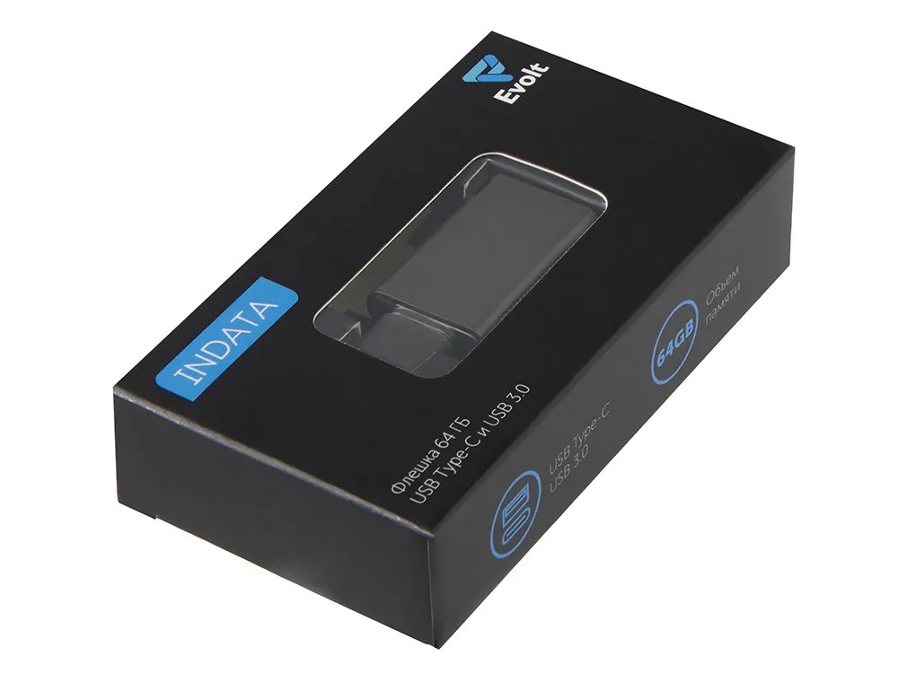 Флешка 64 ГБ USB Type-C 3.0 «Индата», темно-серый с логотипом СПб - фото № 6