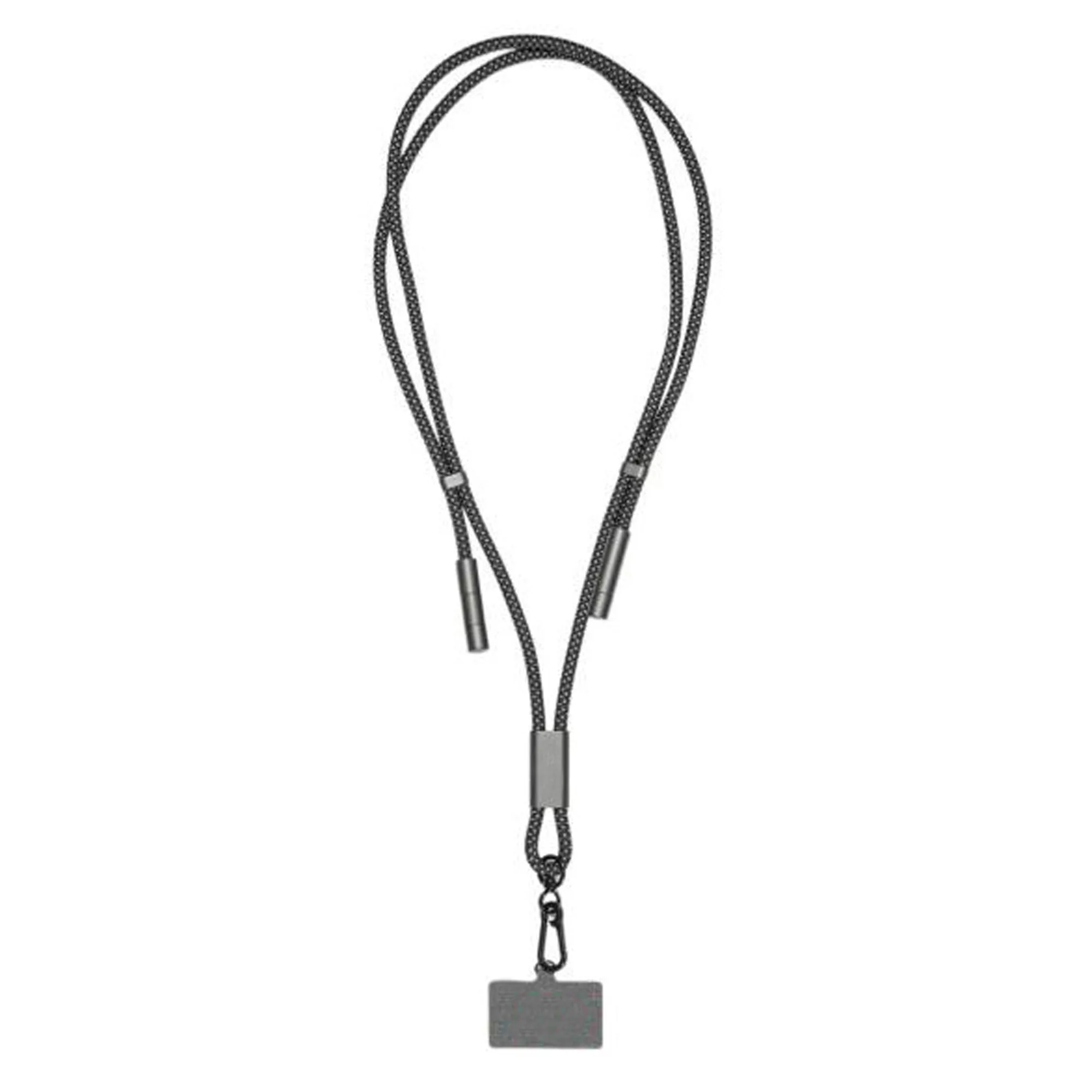 Шнурок-держатель для телефона с зарядным кабелем USB-C на USB-C/Lightning «Lany Eco Charge», серый с логотипом СПб - фото № 2