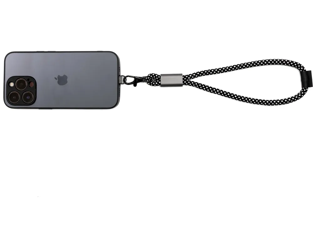 Ремешок-держатель для телефона на запястье «Lany Wristband Eco», серый с логотипом СПб - фото № 6