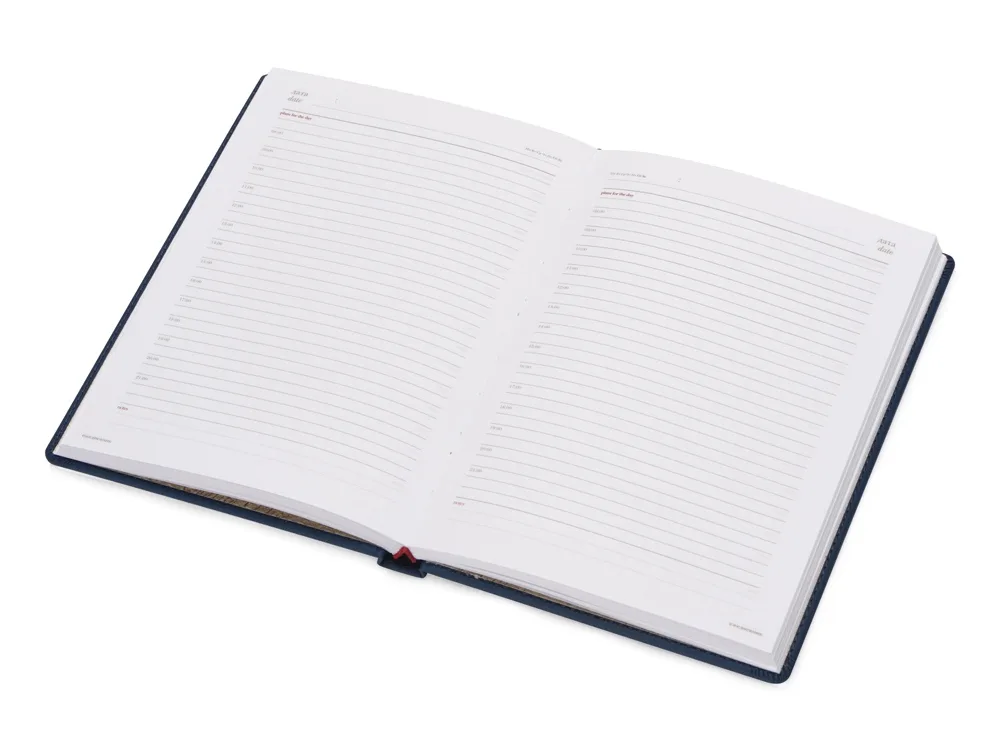 Ежедневник недатированный А5 «Velvet», темно-синий, размер A5 с логотипом СПб - фото № 2