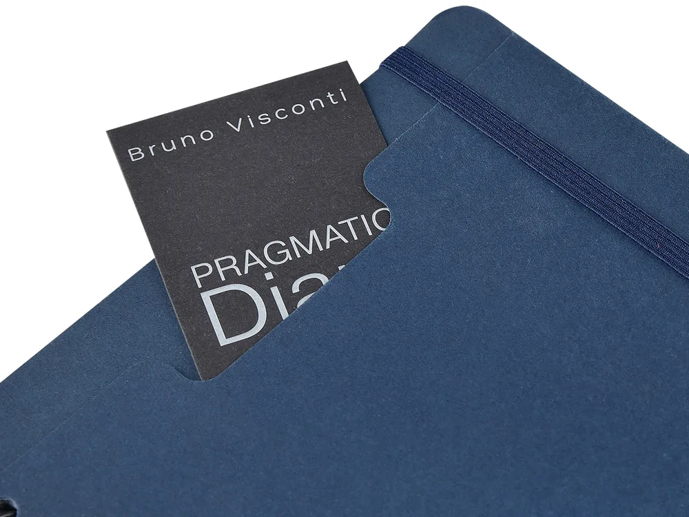 Ежедневник недатированный А5 «Pragmatic», темно-синий с логотипом СПб - фото № 3