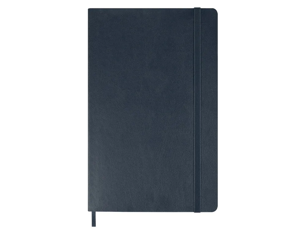Записная книжка А5 (Large) Classic Soft (в линейку), синий, размер A5 с логотипом СПб - фото № 4