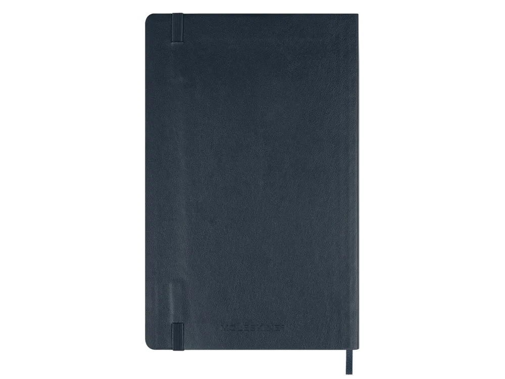 Записная книжка А5 (Large) Classic Soft (в линейку), синий, размер A5 с логотипом СПб - фото № 5