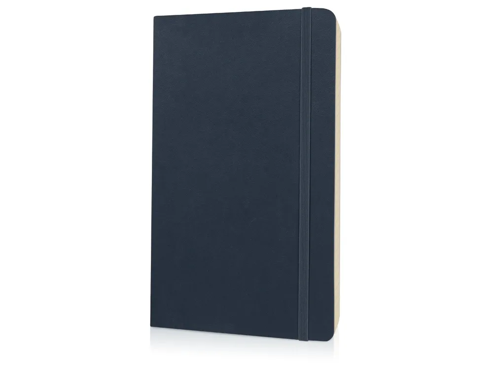 Записная книжка А5 (Large) Classic Soft (в линейку), синий, размер A5 с логотипом СПб - фото № 1