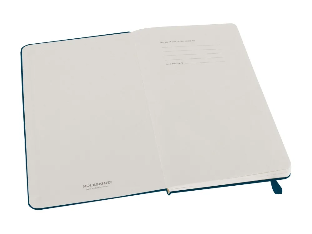 Записная книжка А5 (Large) Classic (в линейку), голубой сапфир, размер A5 с логотипом СПб - фото № 2