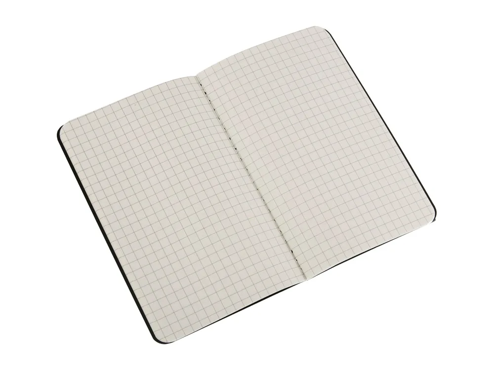 Записная книжка Moleskine Cahier, Pocket (в клетку), А6, черный с логотипом СПб - фото № 2
