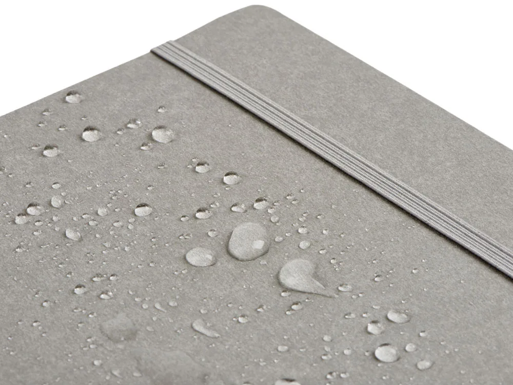 Блокнот из моющегося крафта и каменной бумаги А5 «Fleekstone», серый с логотипом СПб - фото № 6