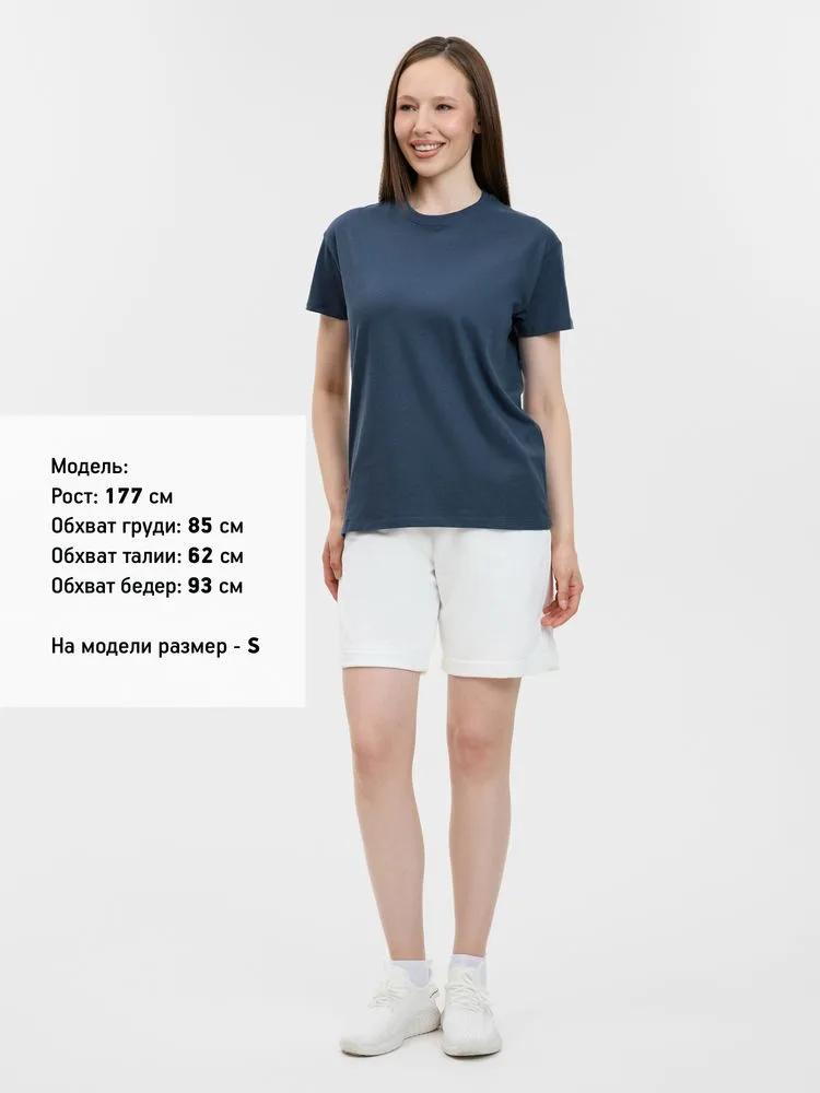 Футболка унисекс Regent 150, синяя (джинс) с логотипом СПб - фото № 11