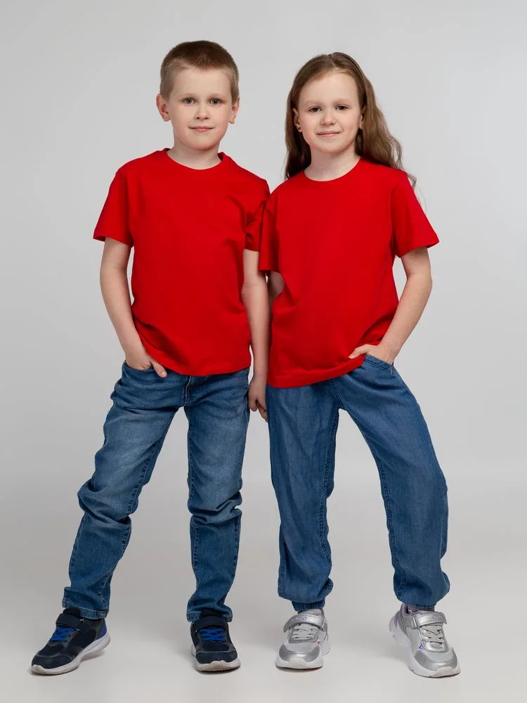 Футболка детская Regent Kids 150, красная с логотипом СПб - фото № 7