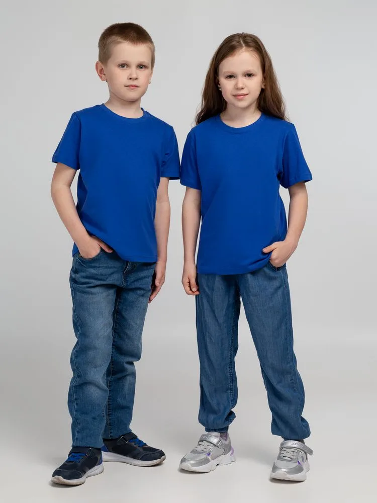 Футболка детская Regent Kids 150, ярко-синяя (royal) с логотипом СПб - фото № 7