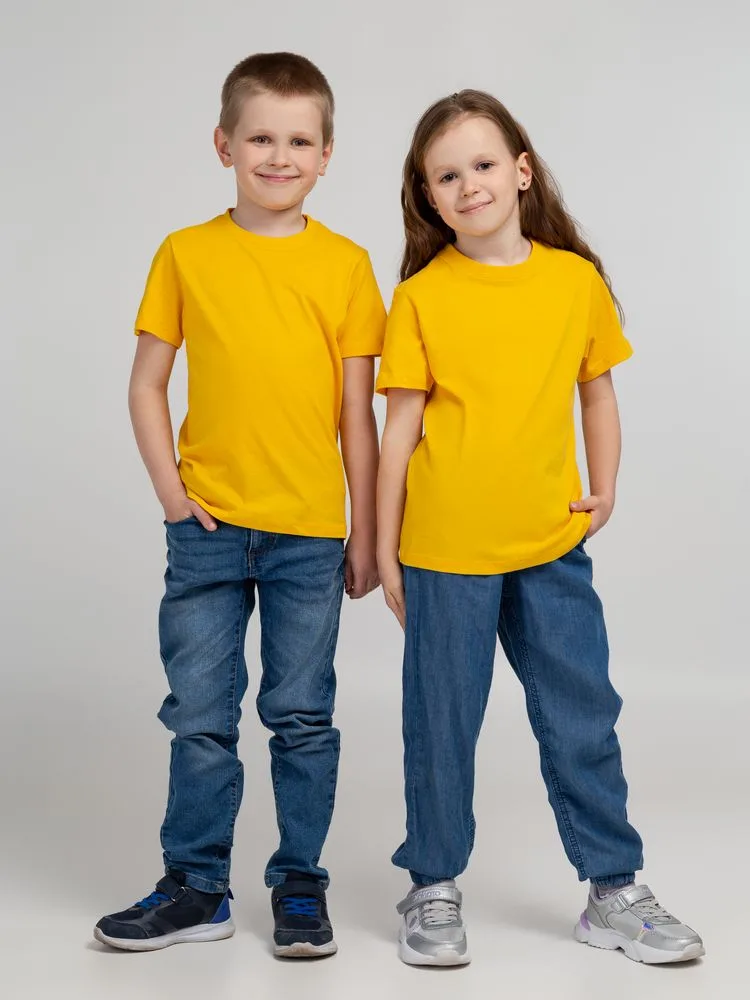 Футболка детская Regent Kids 150, желтая с логотипом СПб - фото № 7