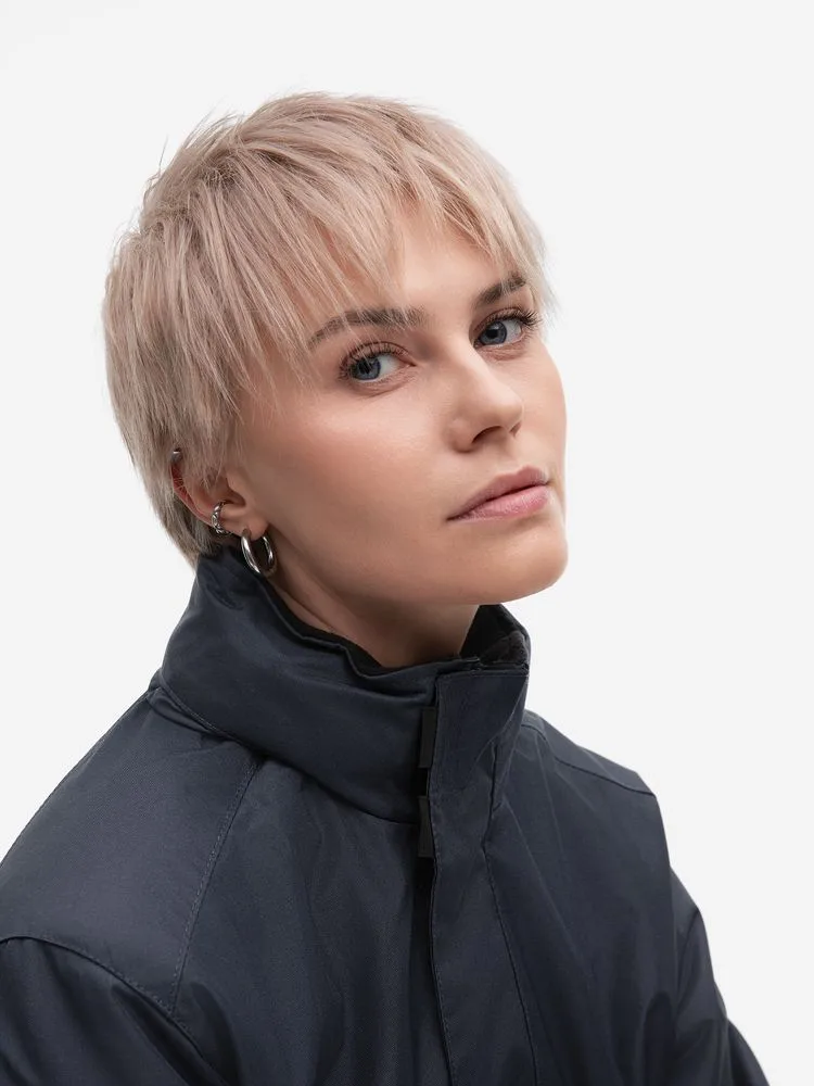 Куртка на стеганой подкладке Robyn, темно-синяя с логотипом СПб - фото № 17