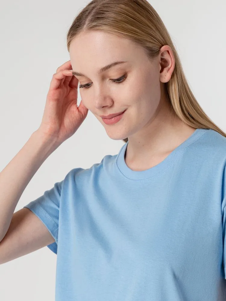 Футболка унисекс Regent 150, голубая с логотипом СПб - фото № 7