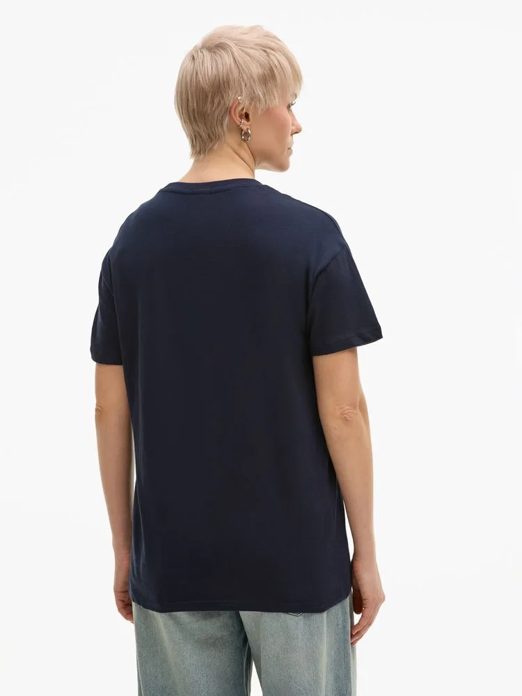 Футболка унисекс Regent 150, темно-синяя (navy) с логотипом СПб - фото № 11