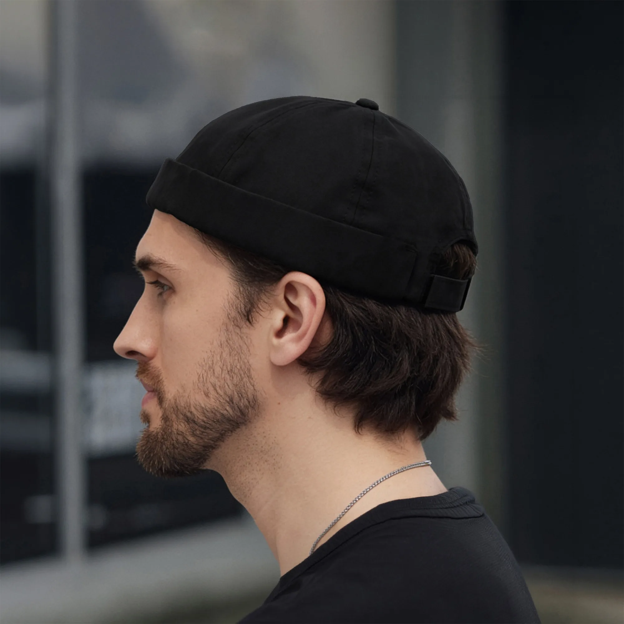 Шапка «Docker Hat», унисекс, черный с логотипом СПб - фото № 1