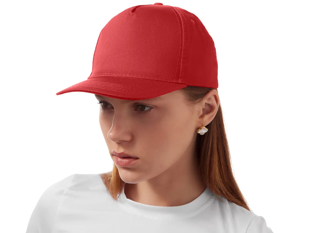 Бейсболка «Mix», красный, размер 56 с логотипом СПб - фото № 4