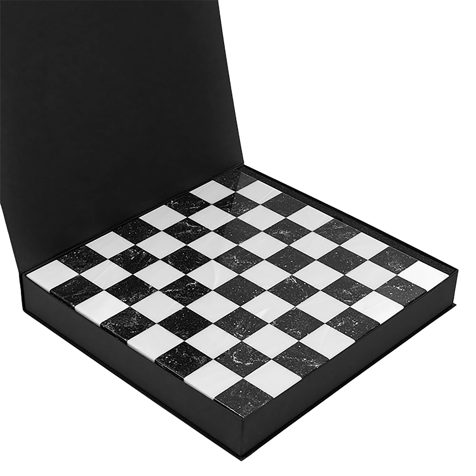 Шахматы ручной работы TABIA из акрилового камня/дерево Бук, черный/белый, размер Без лого с логотипом СПб - фото № 5