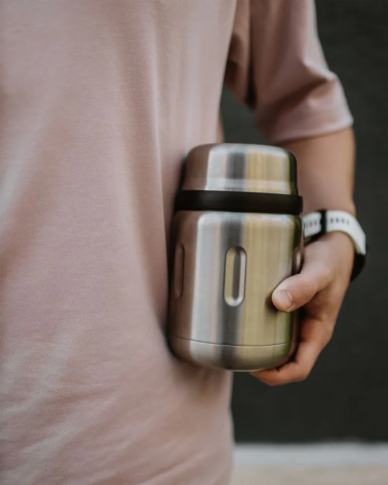 Термос для еды Jerrycan 700, вакуумный, стальной матовый с логотипом СПб - фото № 10
