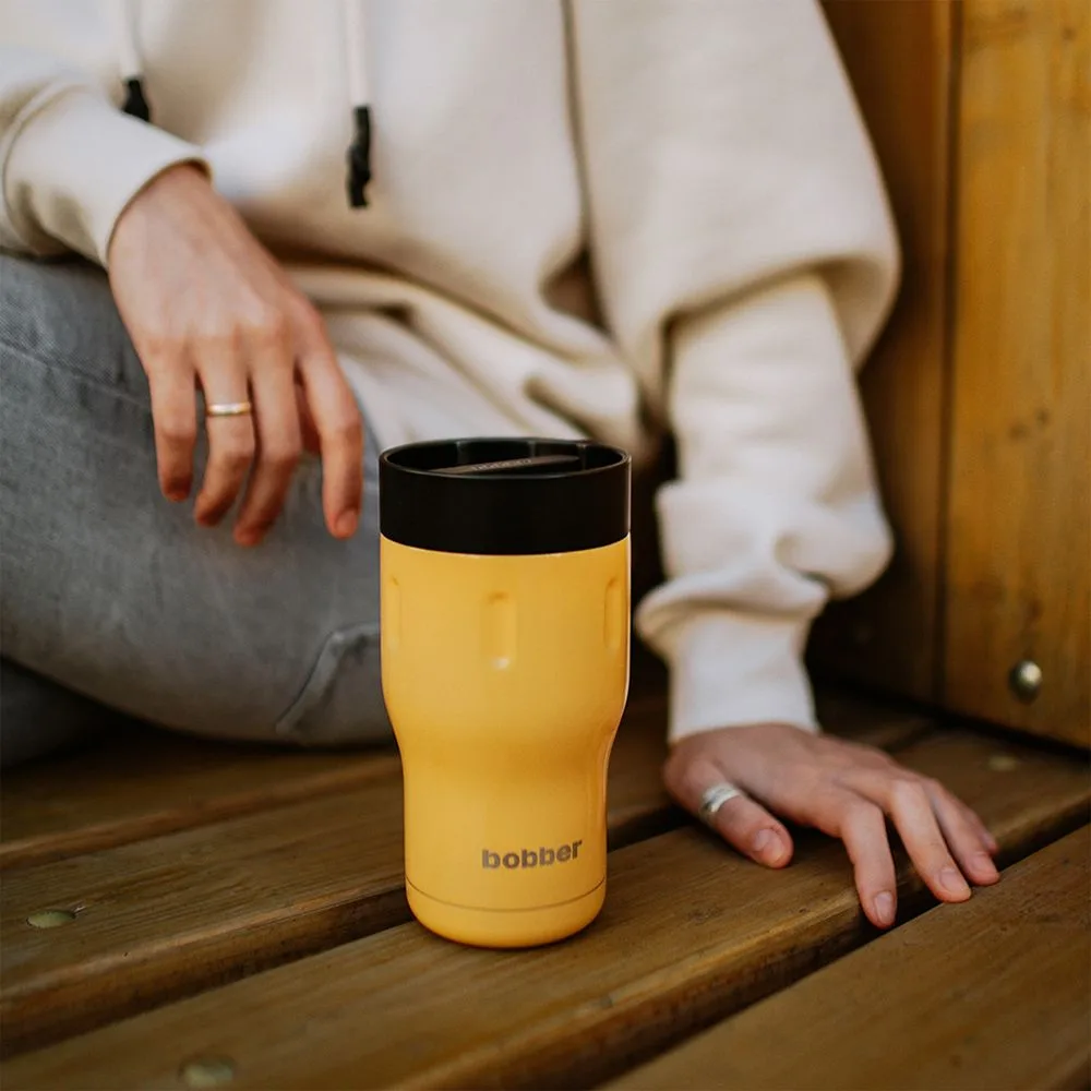 Термостакан Tumbler 350, вакуумный, оранжевый с логотипом СПб - фото № 7