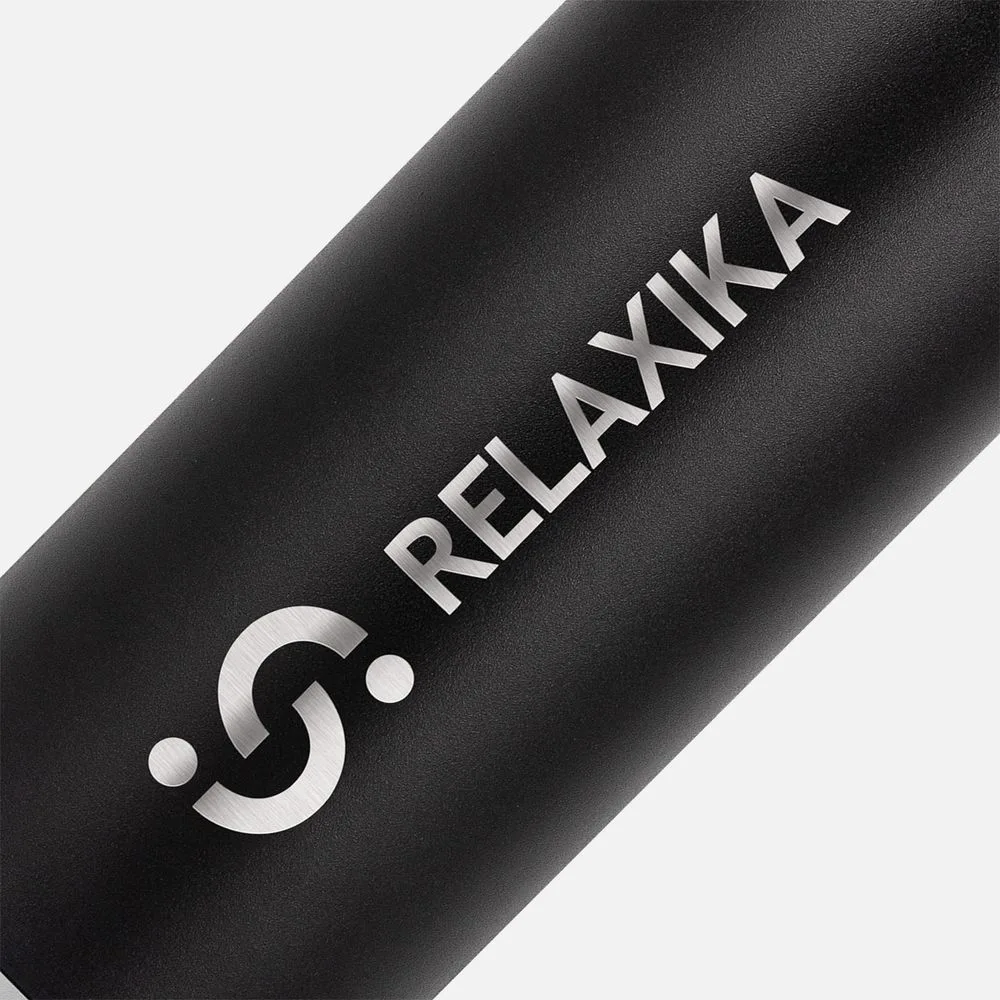 Термос Relaxika 750 со стикерпаком, черный с логотипом СПб - фото № 8
