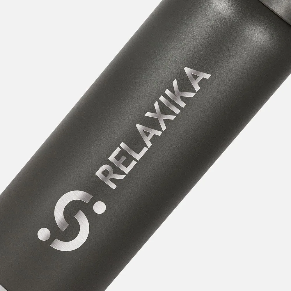 Термос Relaxika 1000 со стикерпаком, хаки с логотипом СПб - фото № 7