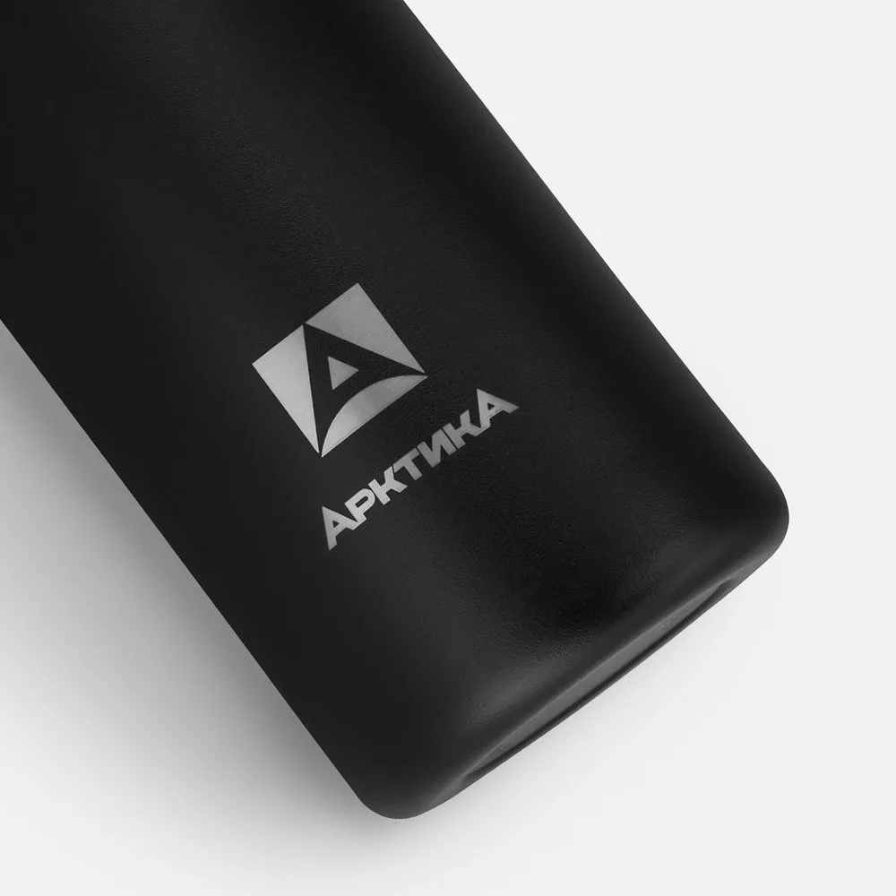 Термокружка «Арктика 700» со спортивной крышкой, черная с логотипом СПб - фото № 4