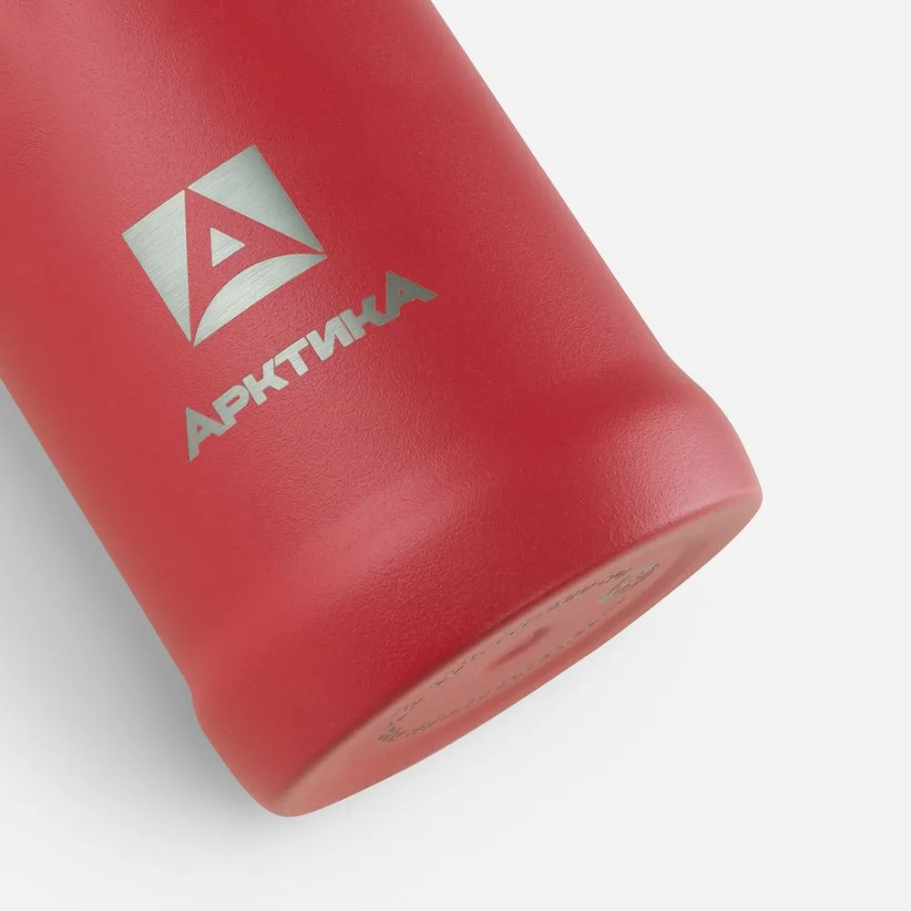 Термос «Арктика 600» с питьевой системой, красный с логотипом СПб - фото № 4