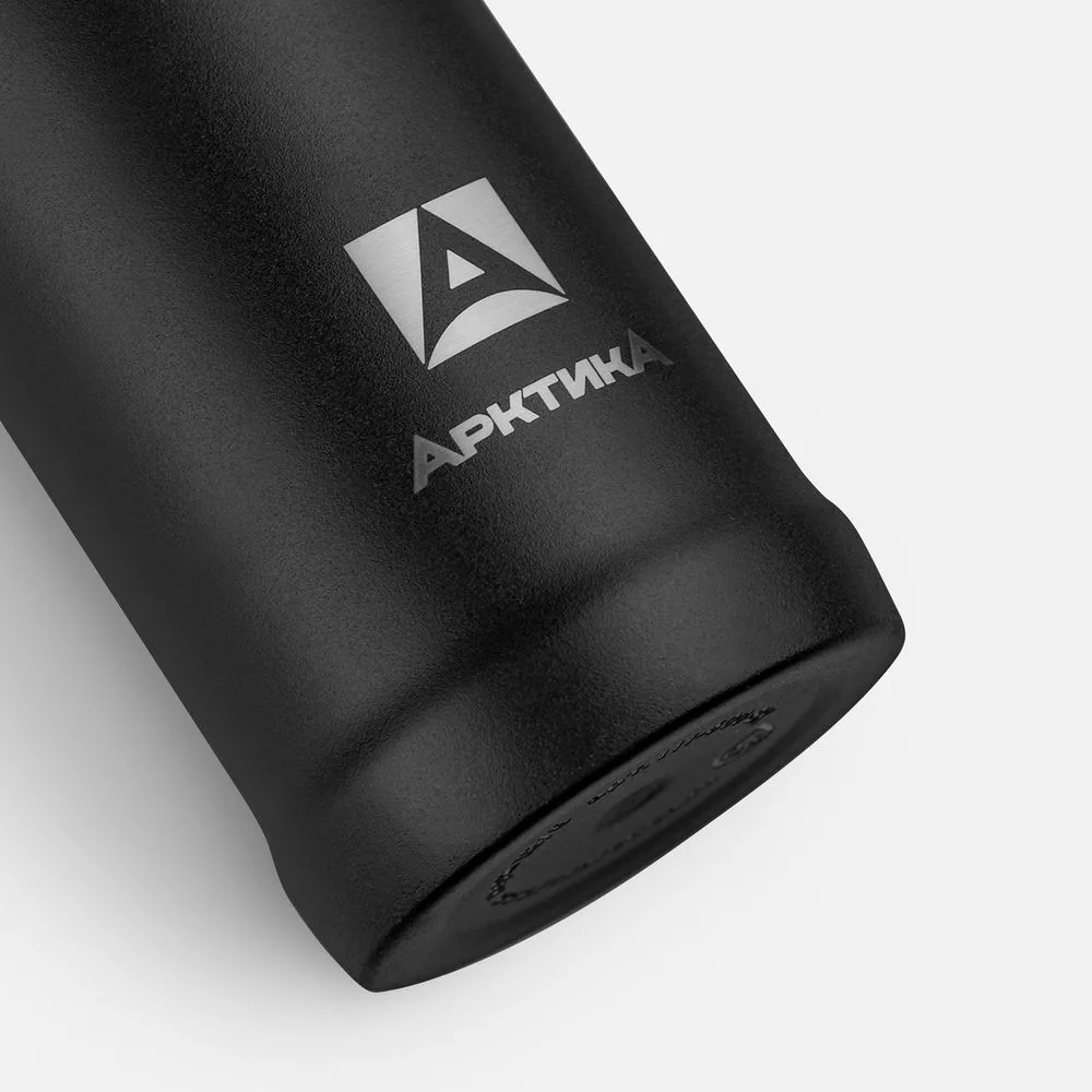 Термос «Арктика 600» с питьевой системой, черный с логотипом СПб - фото № 4