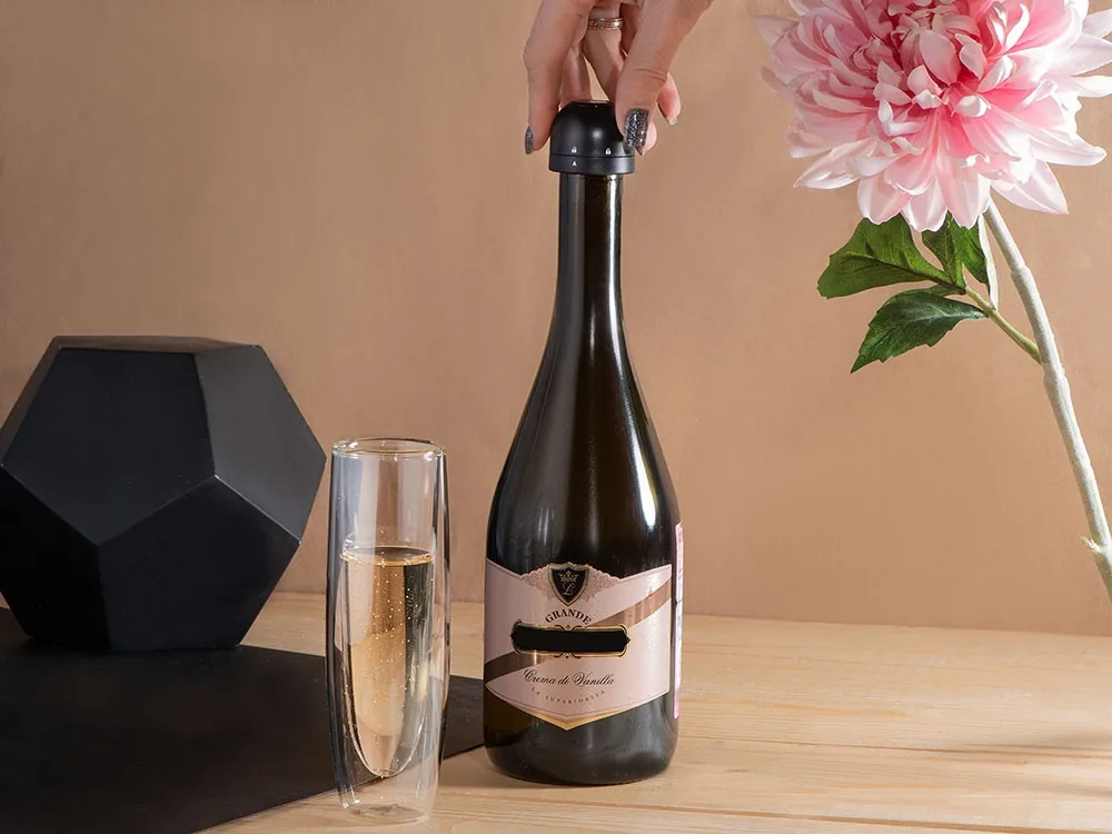Пробка для шампанского «Cava», черный с логотипом СПб - фото № 10