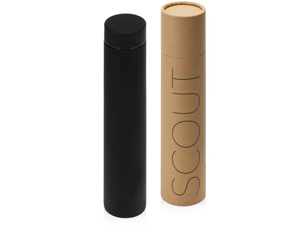 Вакуумный термос «Scout», soft-touch, 235 мл, тубус, черный с логотипом СПб - фото № 2