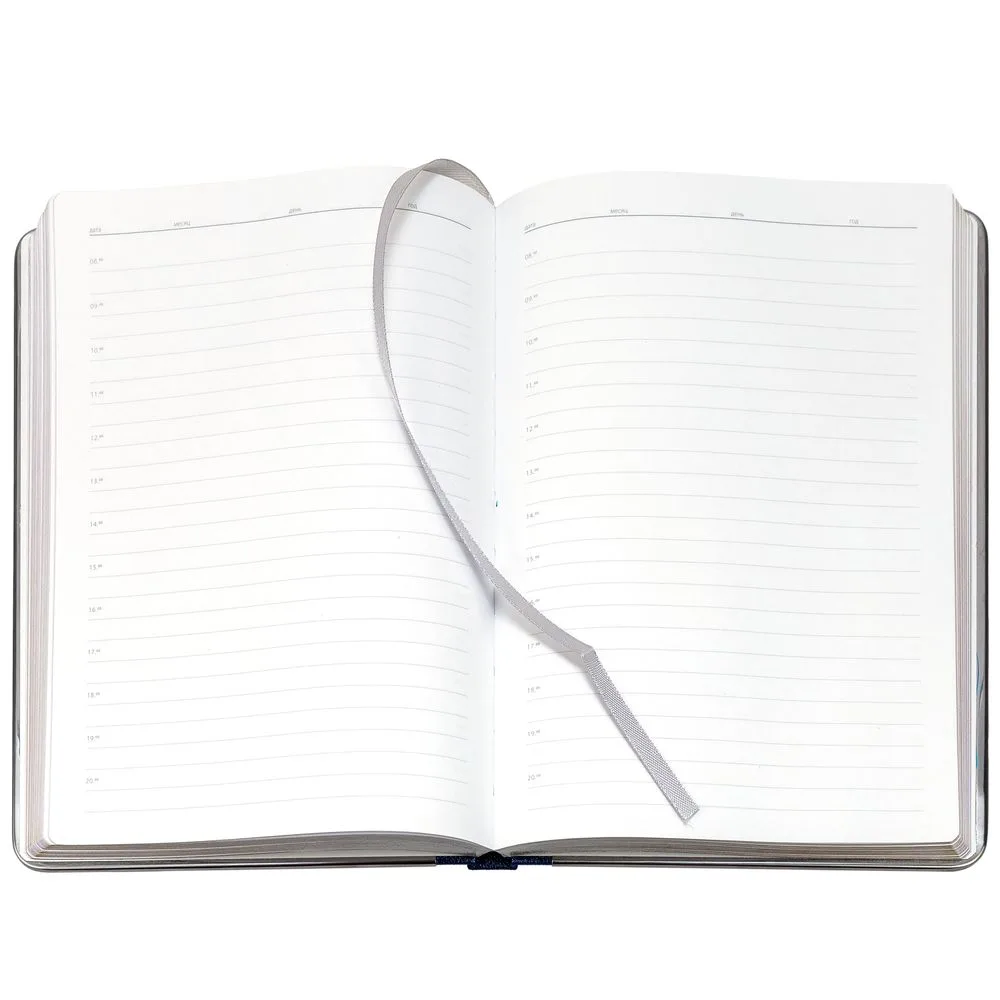 Ежедневник Frame Metal, недатированный, синий с логотипом СПб - фото № 7