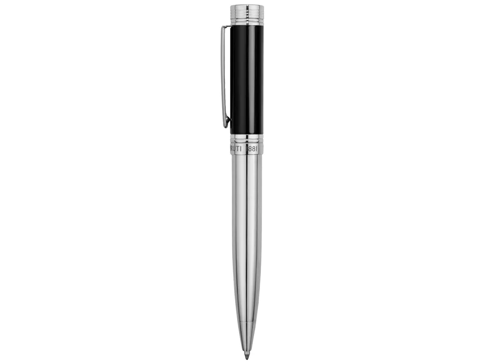 Ручка шариковая Zoom Classic Black, серебристый/черный с логотипом СПб - фото № 3