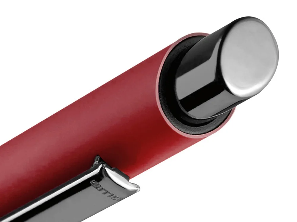Металлическая шариковая ручка «Ellipse gum» soft touch с зеркальной гравировкой, красный с логотипом СПб - фото № 4