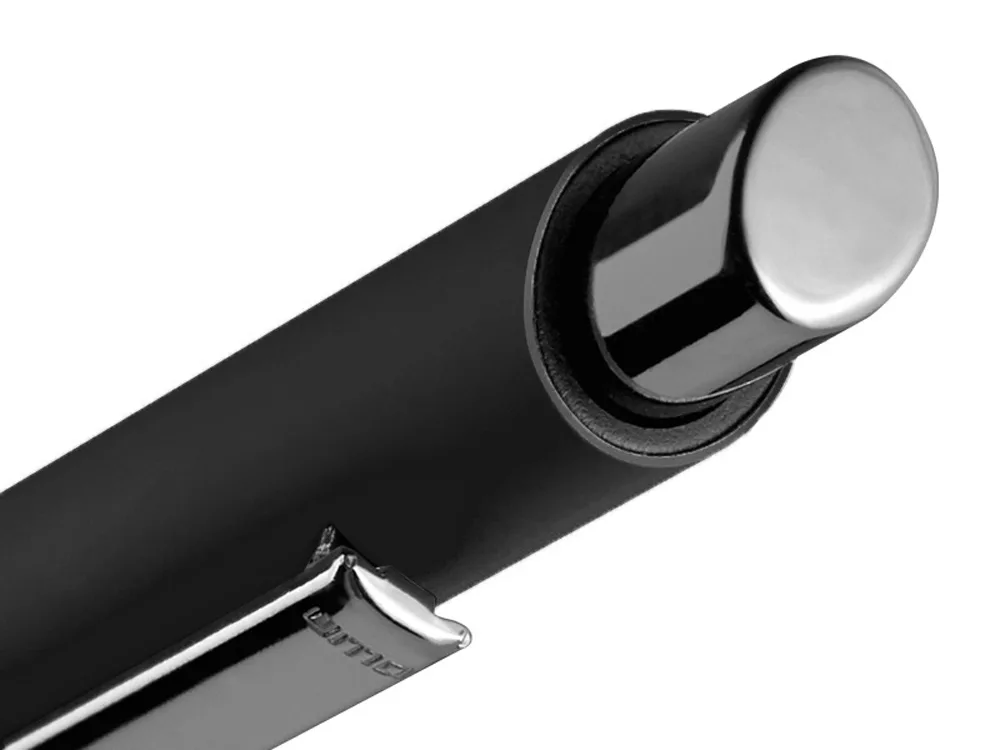 Металлическая шариковая ручка «Ellipse gum» soft touch с зеркальной гравировкой, черный с логотипом СПб - фото № 4