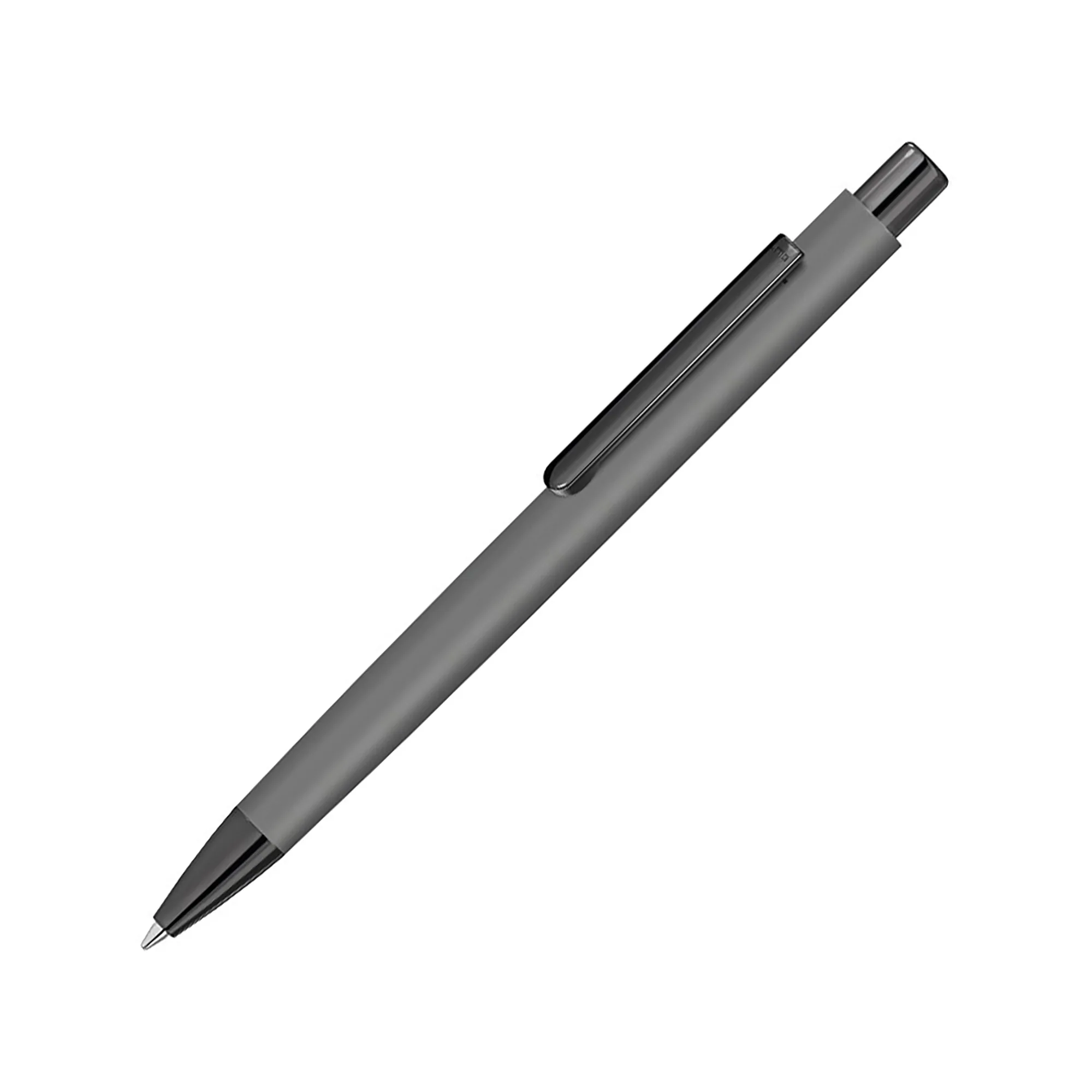 Металлическая шариковая ручка «Ellipse gum» soft touch с зеркальной гравировкой, серый с логотипом СПб - фото № 2