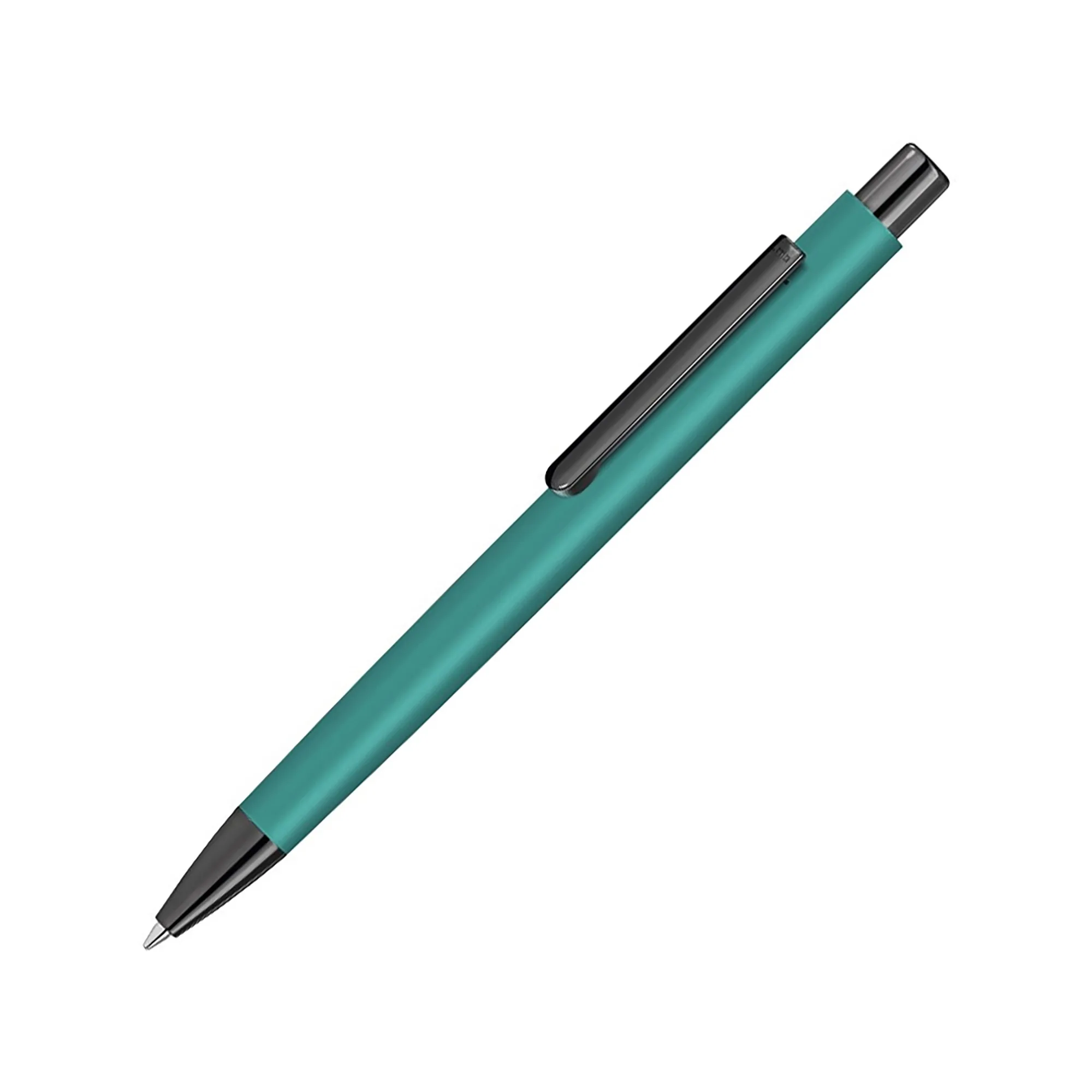 Металлическая шариковая ручка «Ellipse gum» soft touch с зеркальной гравировкой, бирюзовый с логотипом СПб - фото № 2