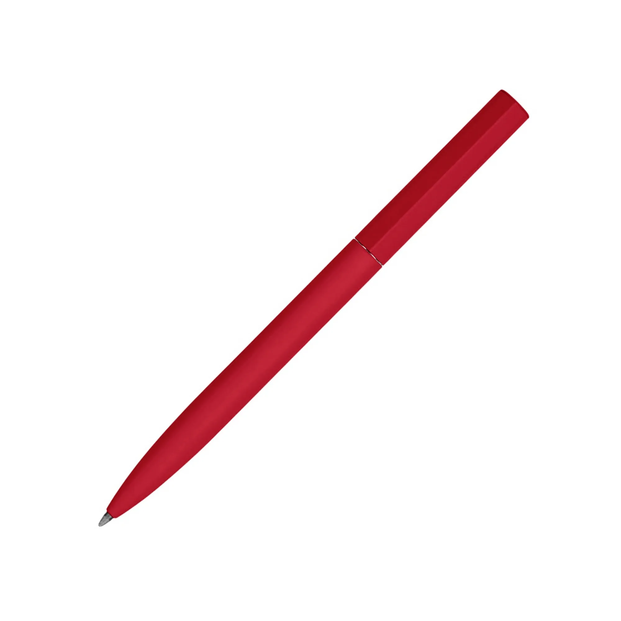 Ручка металлическая шариковая «Minimalist», софт-тач, красный с логотипом СПб - фото № 2