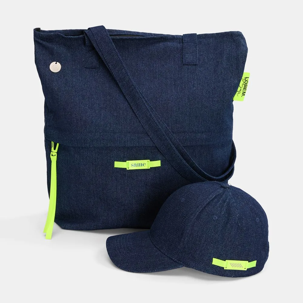 Сумка для покупок Denimate, темно-синяя с логотипом СПб - фото № 13