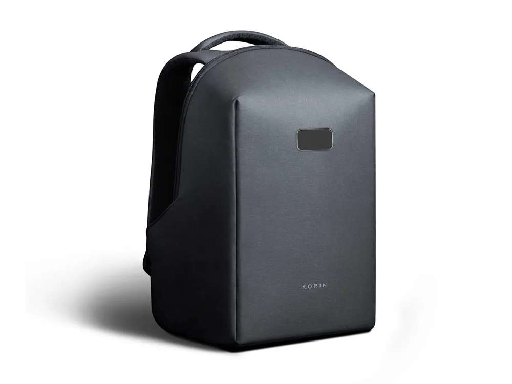 Водостойкий антикражный рюкзак Hipack для ноутбука 15.6", черный с логотипом СПб - фото № 4