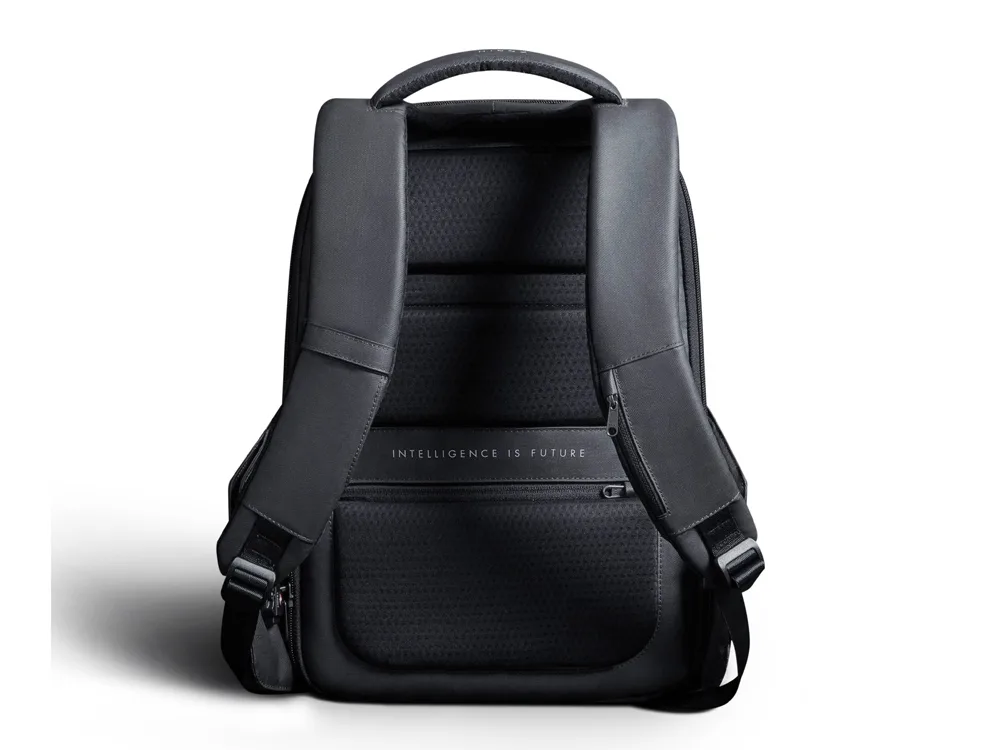 Водостойкий антикражный рюкзак Hipack для ноутбука 15.6", черный с логотипом СПб - фото № 6