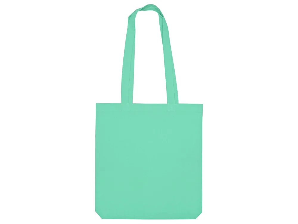 Сумка из плотного хлопка «Carryme 220», 220 г/м2, мятный с логотипом СПб - фото № 4