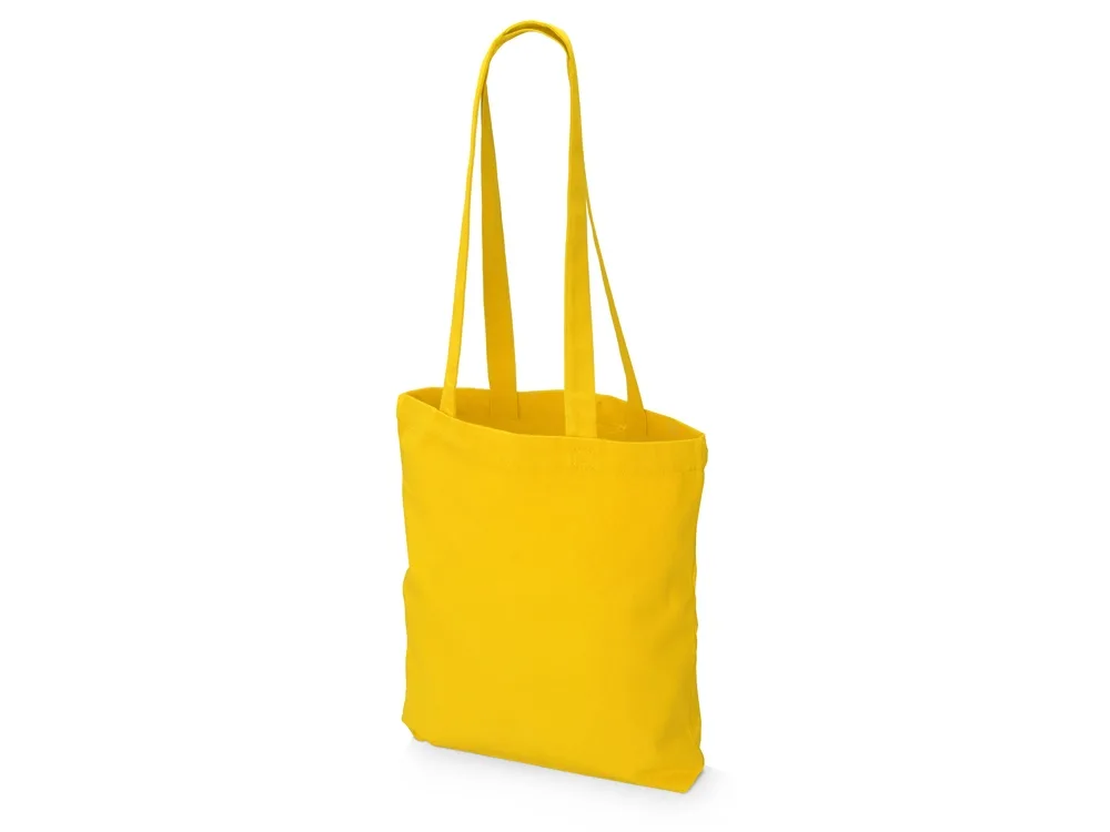 Сумка из плотного хлопка «Carryme 220», 220 г/м2, желтый с логотипом СПб - фото № 3