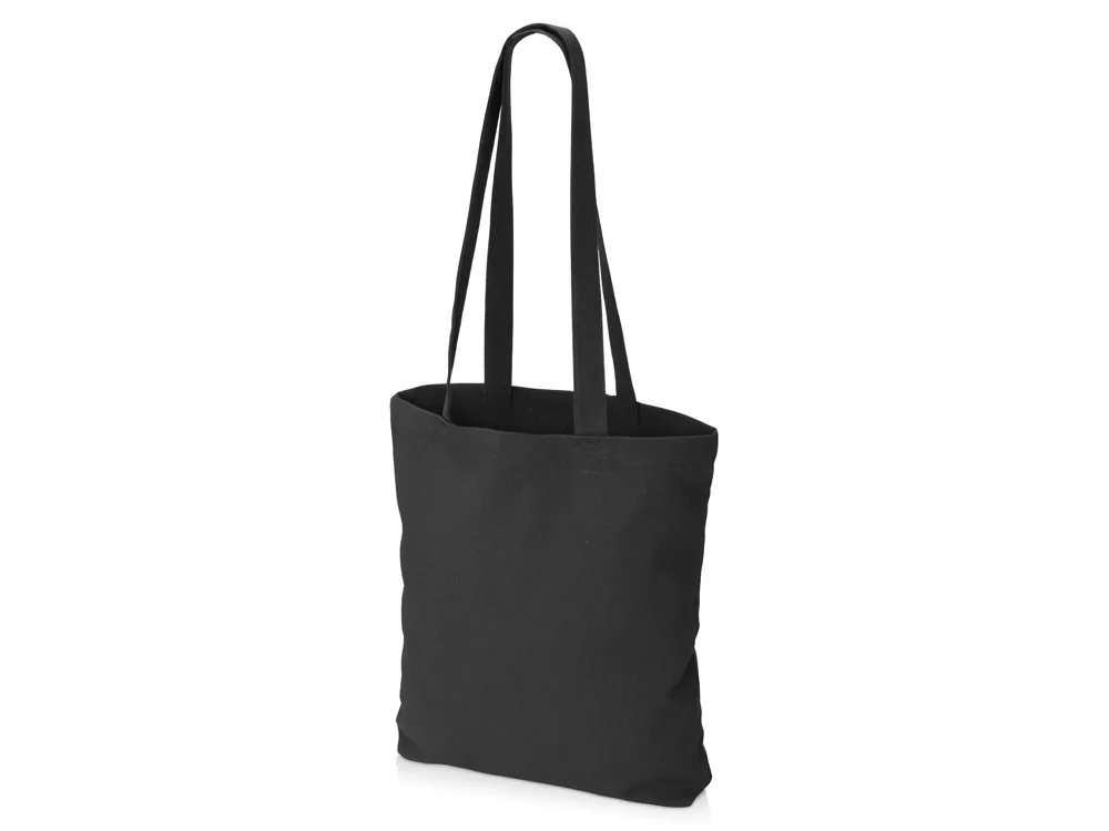 Сумка из плотного хлопка «Carryme 220», 220 г/м2, черный с логотипом СПб - фото № 3