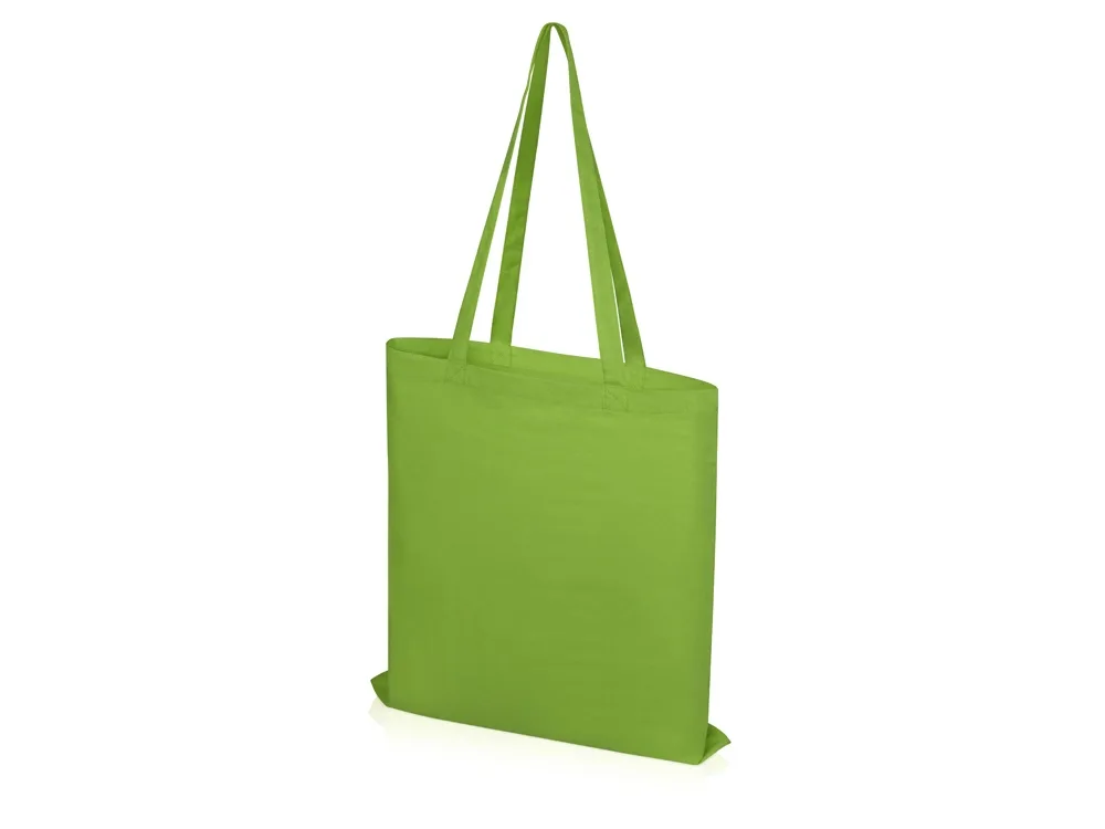 Сумка из хлопка «Carryme 105», 105 г/м2, зеленое яблоко с логотипом СПб - фото № 3